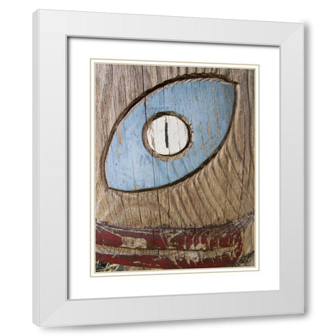WA, Seabeck A Pacific Northwest Indian carving White Modern Wood Framed Art Print with Double Matting by Paulson, Don