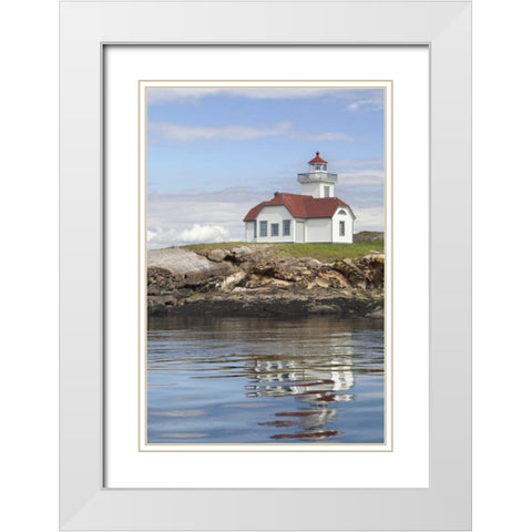 Washington, San Juan Ils Patos Island Lighthouse White Modern Wood Framed Art Print with Double Matting by Paulson, Don