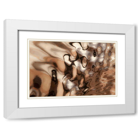 Utah, Glen Canyon NRA Boat wake patterns White Modern Wood Framed Art Print with Double Matting by Paulson, Don