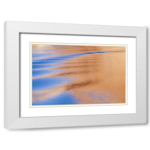 Utah, Glen Canyon NRA Boat wake patterns White Modern Wood Framed Art Print with Double Matting by Paulson, Don