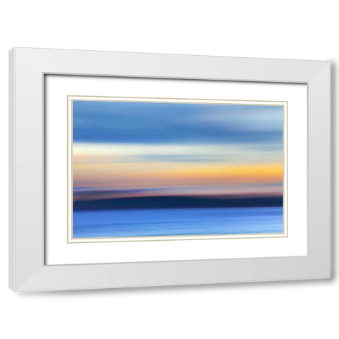 Washington, Hood Canal Abstract of ocean and sky White Modern Wood Framed Art Print with Double Matting by Paulson, Don