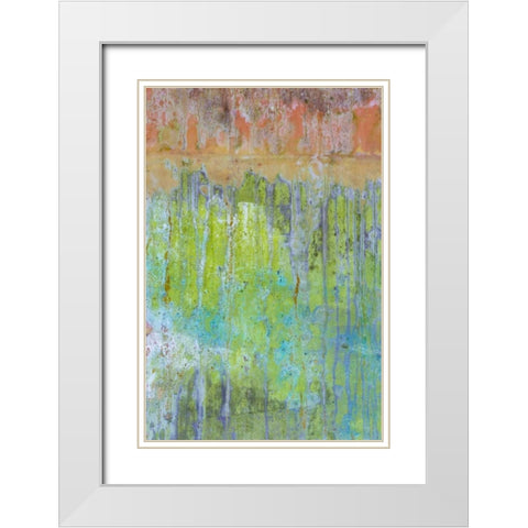 Washington, Fort Hayden Abstract painted wall White Modern Wood Framed Art Print with Double Matting by Paulson, Don