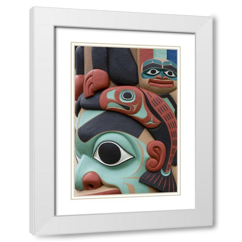 USA, Washington State, Jamestown Totem art PR White Modern Wood Framed Art Print with Double Matting by Paulson, Don