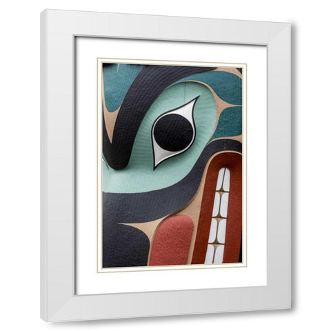 USA, Washington State, Jamestown Totem art PR White Modern Wood Framed Art Print with Double Matting by Paulson, Don