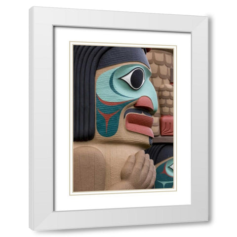 USA, Washington State, Jamestown Totem art PR White Modern Wood Framed Art Print with Double Matting by Paulson, Don