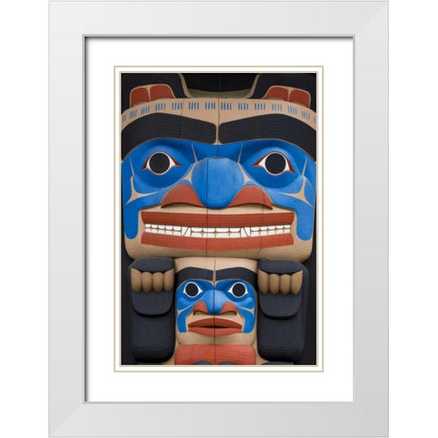 USA, Washington State, Jamestown Totem art PR White Modern Wood Framed Art Print with Double Matting by Paulson, Don