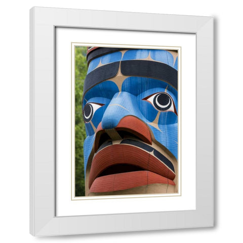 USA, Washington State, Jamestown Totem art PR White Modern Wood Framed Art Print with Double Matting by Paulson, Don