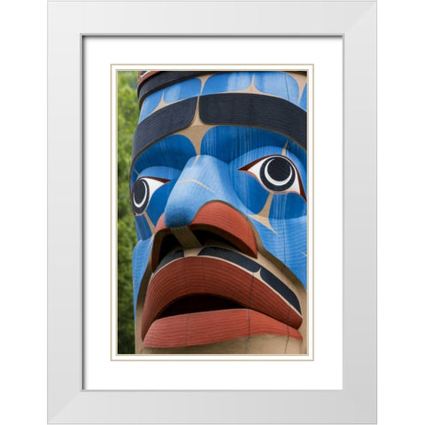 USA, Washington State, Jamestown Totem art PR White Modern Wood Framed Art Print with Double Matting by Paulson, Don