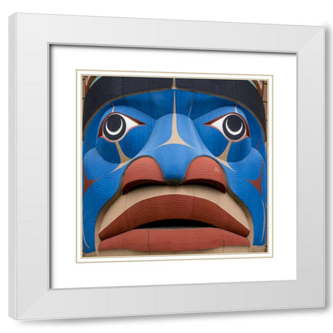 USA, Washington State, Jamestown Totem art PR White Modern Wood Framed Art Print with Double Matting by Paulson, Don