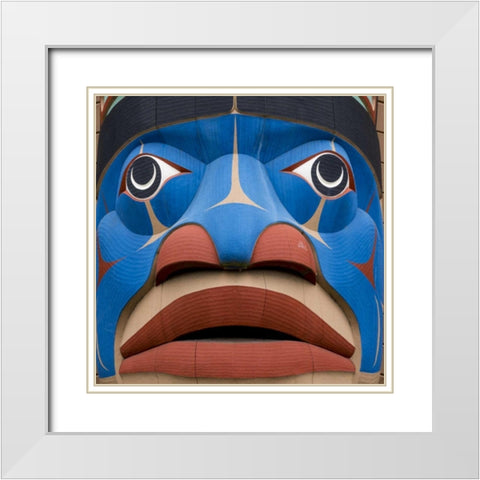 USA, Washington State, Jamestown Totem art PR White Modern Wood Framed Art Print with Double Matting by Paulson, Don