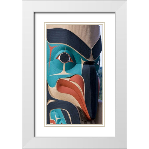 USA, Washington State, Jamestown Totem art PR White Modern Wood Framed Art Print with Double Matting by Paulson, Don