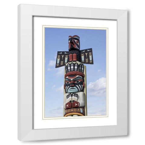 USA, Washington State, Jamestown Totem art PR White Modern Wood Framed Art Print with Double Matting by Paulson, Don