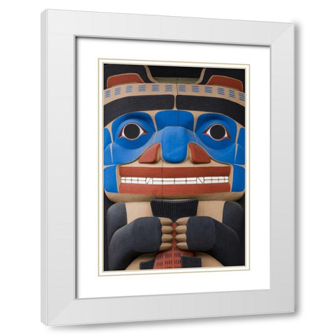 USA, Washington State, Jamestown Totem art PR White Modern Wood Framed Art Print with Double Matting by Paulson, Don