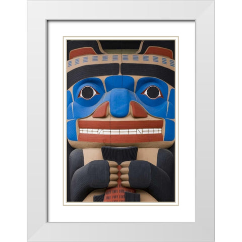 USA, Washington State, Jamestown Totem art PR White Modern Wood Framed Art Print with Double Matting by Paulson, Don