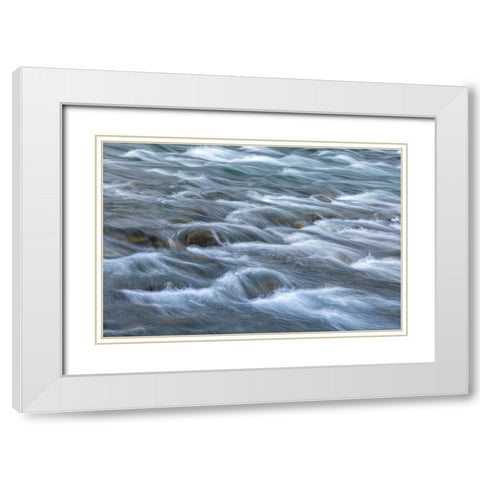 USA-Washington State-Olympic National Park Elwha River rapids scenic White Modern Wood Framed Art Print with Double Matting by Jaynes Gallery