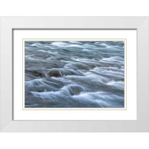 USA-Washington State-Olympic National Park Elwha River rapids scenic White Modern Wood Framed Art Print with Double Matting by Jaynes Gallery