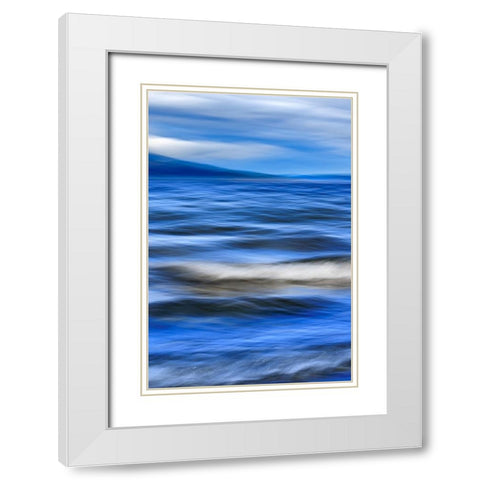 USA- Washington State- Seabeck. Hood Canal abstract. White Modern Wood Framed Art Print with Double Matting by Jaynes Gallery