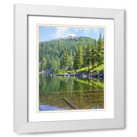 Washington State-Central Cascades-Mason Lake White Modern Wood Framed Art Print with Double Matting by Wild, Jamie and Judy