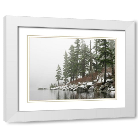 Washington State-Central Cascades Mason Lake White Modern Wood Framed Art Print with Double Matting by Wild, Jamie and Judy