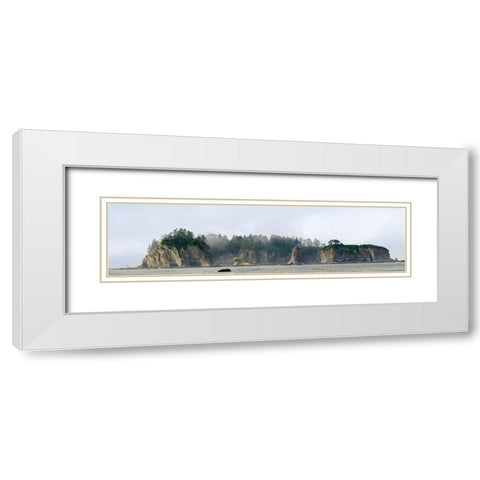 Washington State-Olympic National Park-Rialto Beach James Island White Modern Wood Framed Art Print with Double Matting by Wild, Jamie and Judy