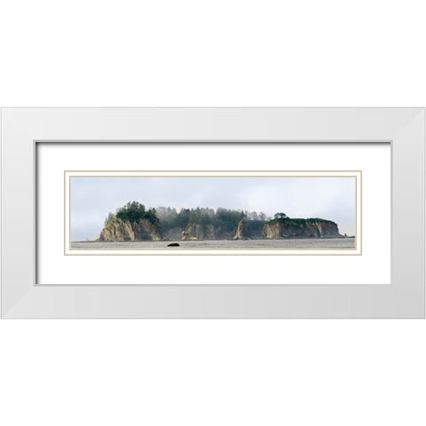 Washington State-Olympic National Park-Rialto Beach James Island White Modern Wood Framed Art Print with Double Matting by Wild, Jamie and Judy