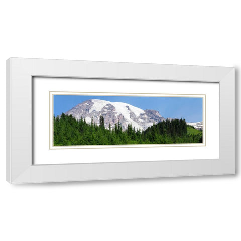 Washington State-Mount Rainier National Park View from Skyline Trail White Modern Wood Framed Art Print with Double Matting by Wild, Jamie and Judy
