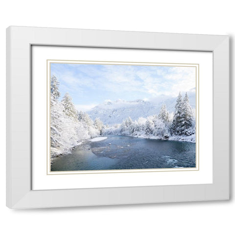 Washington State- Central Cascades. Mount Baker Snoqualmie National Forest White Modern Wood Framed Art Print with Double Matting by Wild, Jamie and Judy