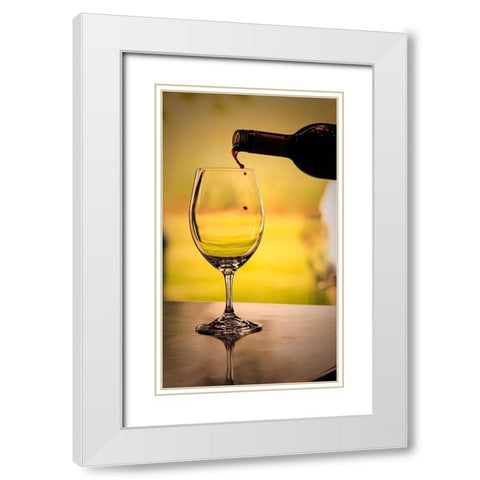 Washington State-Walla Walla Red wine backlit by the mid-day sun White Modern Wood Framed Art Print with Double Matting by Duval, Richard