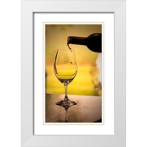 Washington State-Walla Walla Red wine backlit by the mid-day sun White Modern Wood Framed Art Print with Double Matting by Duval, Richard
