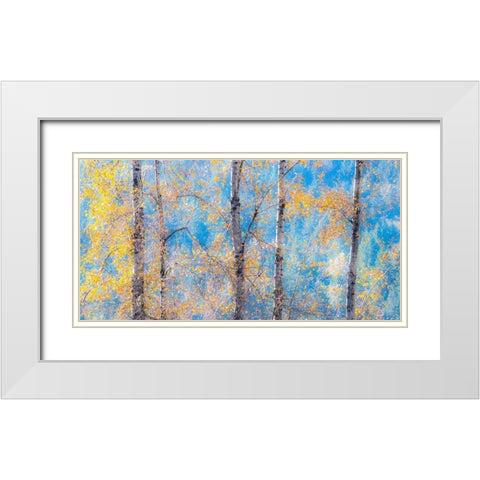 Washington State-Preston with Cottonwood trees springtime leafing out White Modern Wood Framed Art Print with Double Matting by Gulin, Sylvia