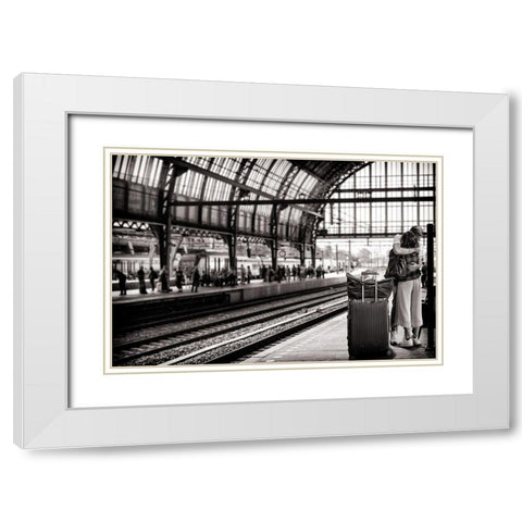 Goodbye My Love White Modern Wood Framed Art Print with Double Matting by Baetsen, Tom