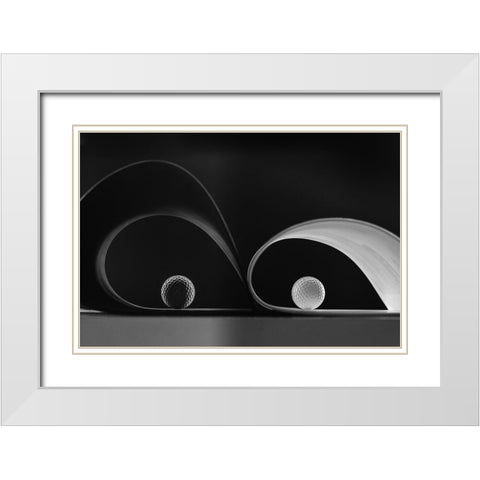 Same-But Diferents White Modern Wood Framed Art Print with Double Matting by Azevedo, Olavo