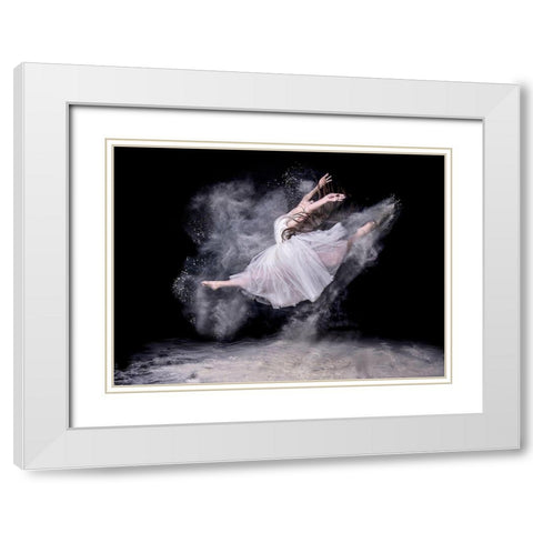 Cloud Dancer White Modern Wood Framed Art Print with Double Matting by Pentony Ma, Pauline