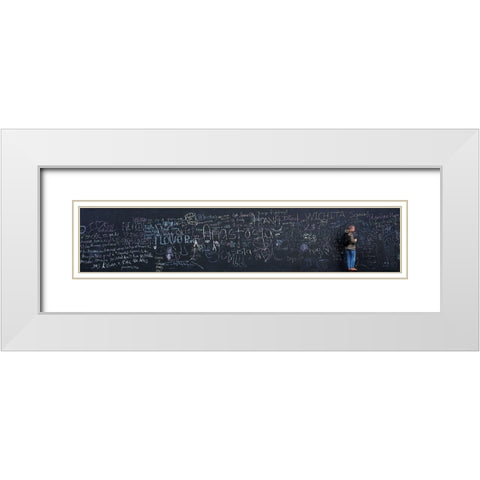 Return To School In Weightlessness... White Modern Wood Framed Art Print with Double Matting by Dufour, Thierry