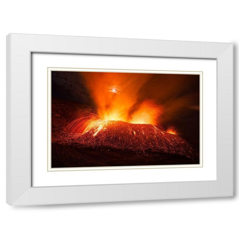 In Full Activity. White Modern Wood Framed Art Print with Double Matting by Gabriel, Barathieu