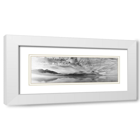 Morning Mist White Modern Wood Framed Art Print with Double Matting by Van Pareren, Marloes