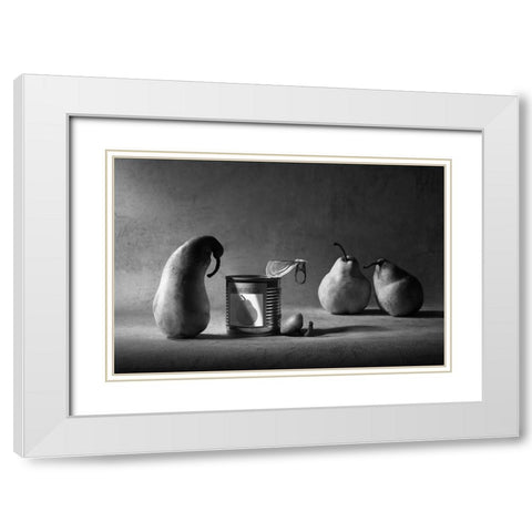 The Canned Friend White Modern Wood Framed Art Print with Double Matting by Ivanova, Victoria