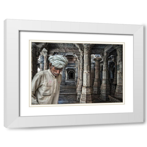 A Place For Meditation White Modern Wood Framed Art Print with Double Matting by Flour, Piet