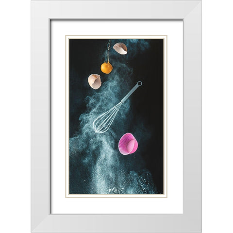 Kitchen Mess White Modern Wood Framed Art Print with Double Matting by Belenko, Dina