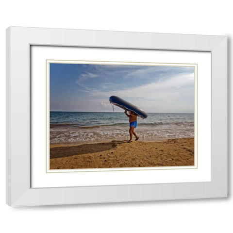 Shipwrecked White Modern Wood Framed Art Print with Double Matting by Grifantini, Lorenzo