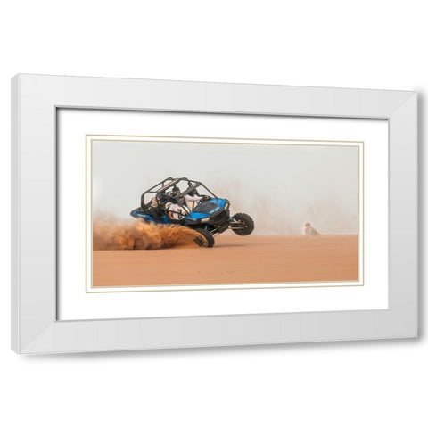 Drifting White Modern Wood Framed Art Print with Double Matting by Al Adwan, Rami