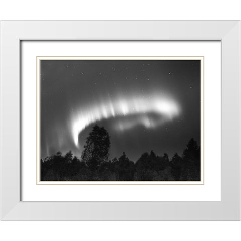 The Ring Of Fire White Modern Wood Framed Art Print with Double Matting by Caroline Stroksnes, Mette