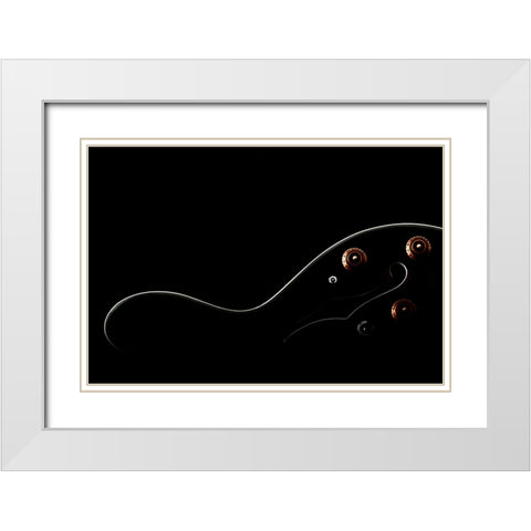 Sensualidad Musical White Modern Wood Framed Art Print with Double Matting by Marfanlo