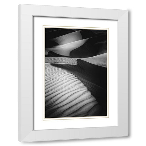 Desert Light White Modern Wood Framed Art Print with Double Matting by Al Adwan, Rami