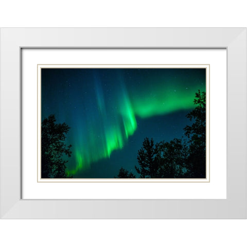 Heavens Signature White Modern Wood Framed Art Print with Double Matting by Caroline Stroksnes, Mette