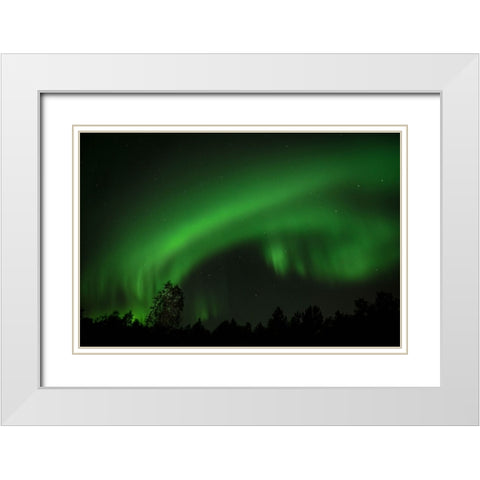 The Light Shower White Modern Wood Framed Art Print with Double Matting by Caroline Stroksnes, Mette