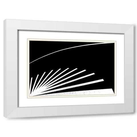 DonT Walk On The Cracks.... White Modern Wood Framed Art Print with Double Matting by Wride, Linda