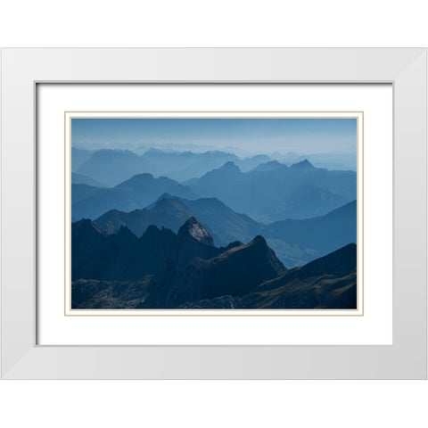 Silberplatten White Modern Wood Framed Art Print with Double Matting by Hennig, Anatol