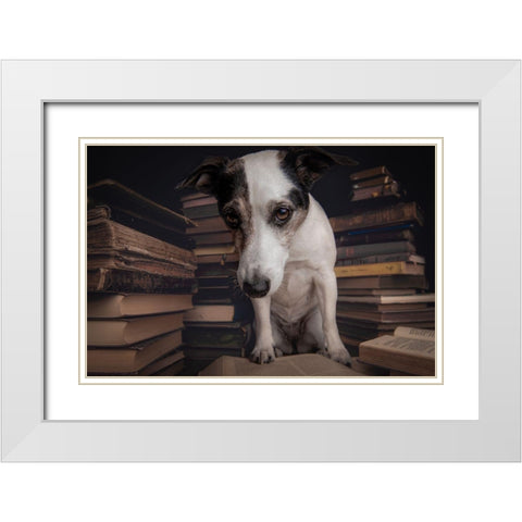 The Student White Modern Wood Framed Art Print with Double Matting by Willers, Heike