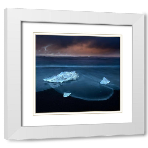 The Destination White Modern Wood Framed Art Print with Double Matting by Dou, Shenshen